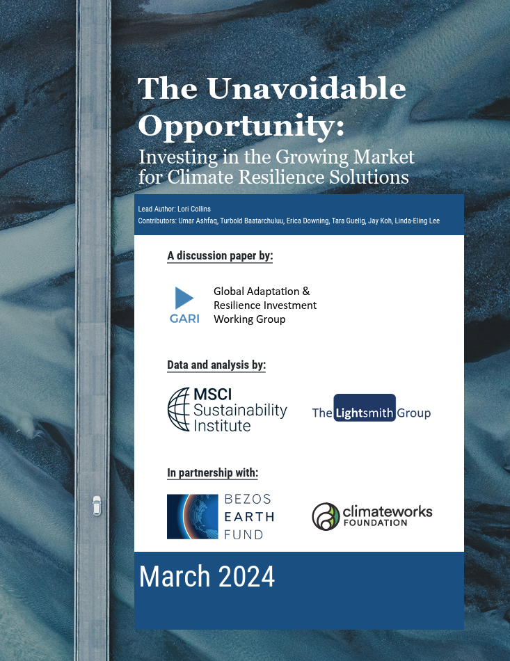 Unavoidable opportunity: How to make climate adaptation and resilience investable 