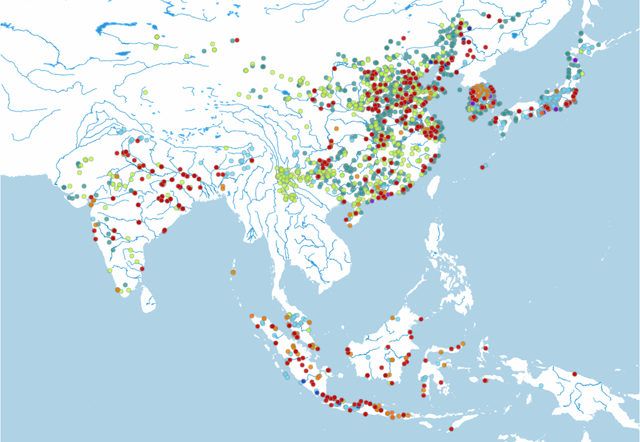 Clustering of utilities' assets across the Asia-Pacific region